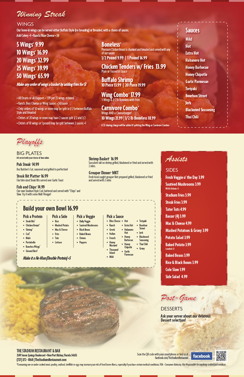 Menu back